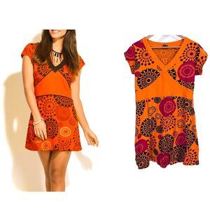 Couleurs Du monde funky hippy boho mini dress tunic